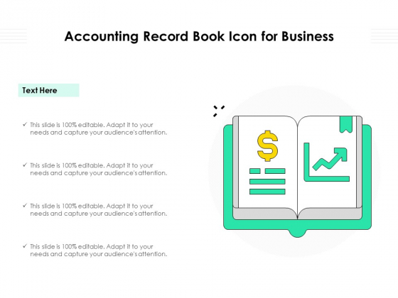 Accounting Record Book Icon For Business Ppt PowerPoint Presentation Outline PDF Accounting Record Book Icon For Business Ppt PowerPoint Presentation Outline PDF