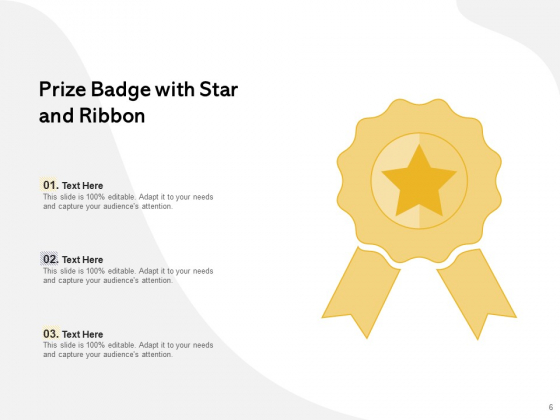 Achievement Award Star Award Star Ribbon Ppt PowerPoint Presentation Complete Deck Slide 6
