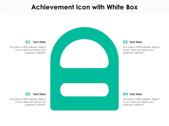 Achievement Icon With White Box Ppt PowerPoint Presentation Portfolio Layout PDF