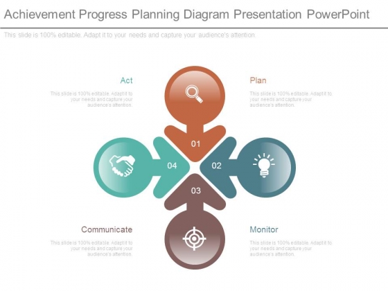 Achievement Progress Planning Diagram Presentation Powerpoint
