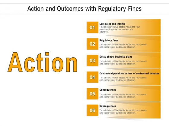 Action And Outcomes With Regulatory Fines Ppt PowerPoint Presentation Infographics Designs Download PDF Action And Outcomes With Regulatory Fines Ppt PowerPoint Presentation Infographics Designs Download PDF
