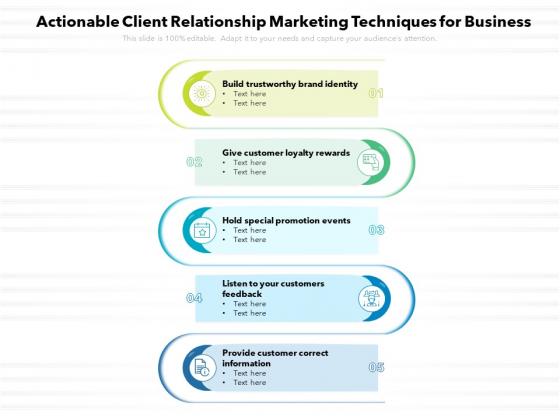Actionable Client Relationship Marketing Techniques For Business Ppt PowerPoint Presentation File Background PDF Actionable Client Relationship Marketing Techniques For Business Ppt PowerPoint Presentation File Background PDF