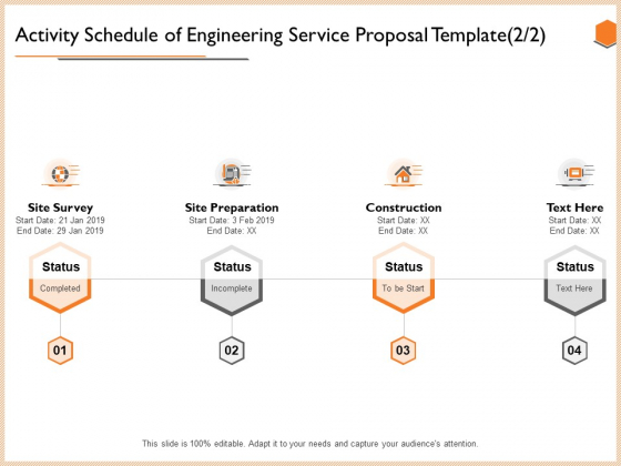 Activity Schedule Of Engineering Service Proposal Template Site Demonstration PDF Activity Schedule Of Engineering Service Proposal Template Site Demonstration PDF