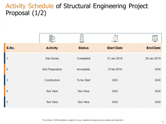 Activity Schedule Of Structural Engineering Project Proposal Status Ppt Icon Vector PDF Activity Schedule Of Structural Engineering Project Proposal Status Ppt Icon Vector PDF
