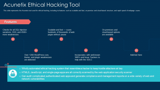 Acunetix Ethical Hacking Tool Ppt File Slide Portrait PDF