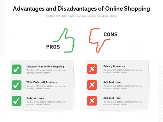 Advantages And Disadvantages Of Online Shopping Ppt PowerPoint Presentation File Designs PDF Advantages And Disadvantages Of Online Shopping Ppt PowerPoint Presentation File Designs PDF