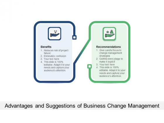 Advantages And Suggestions Of Business Change Management Ppt PowerPoint Presentation File Inspiration PDF Advantages And Suggestions Of Business Change Management Ppt PowerPoint Presentation File Inspiration PDF