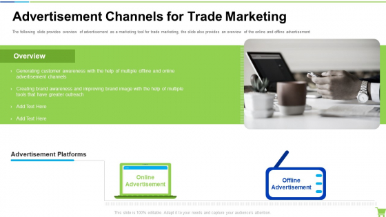 Advertisement Channels For Trade Marketing Slides PDF Advertisement Channels For Trade Marketing Slides PDF