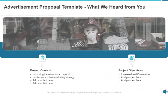 Advertisement Proposal Template What We Heard From You Ppt Professional Summary PDF Advertisement Proposal Template What We Heard From You Ppt Professional Summary PDF