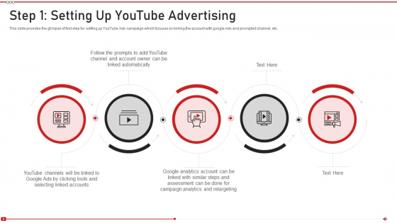 Advertising On Youtube Platform Step 1 Setting Up Youtube Advertising Introduction PDF