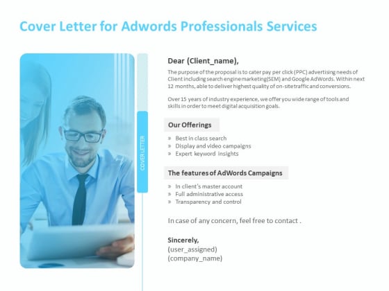 Adwords PPC Cover Letter For Adwords Professionals Services Ppt File Graphics Template PDF Adwords PPC Cover Letter For Adwords Professionals Services Ppt File Graphics Template PDF