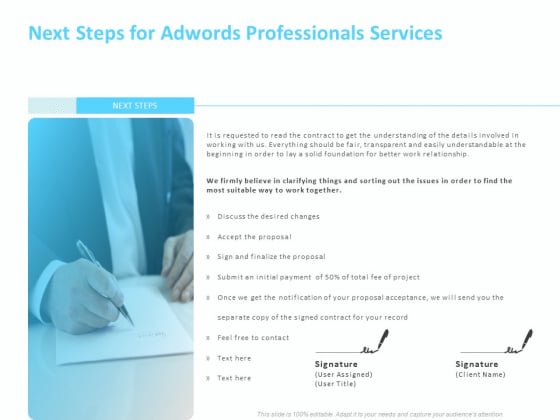 Adwords PPC Next Steps For Adwords Professionals Services Ppt Ideas Clipart PDF Adwords PPC Next Steps For Adwords Professionals Services Ppt Ideas Clipart PDF