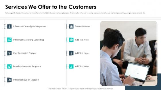 Affiliate Marketing Pitch Deck Services We Offer To The Customers Ideas PDF Affiliate Marketing Pitch Deck Services We Offer To The Customers Ideas PDF