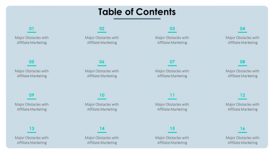 Affiliate Marketing Pitch Deck Table Of Contents Mockup PDF Affiliate Marketing Pitch Deck Table Of Contents Mockup PDF