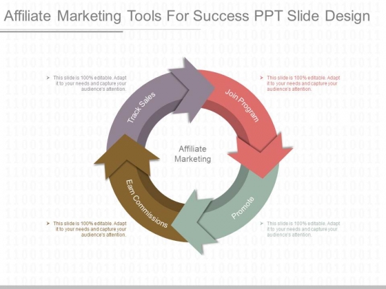 Affiliate Marketing Tools For Success Ppt Slide Design