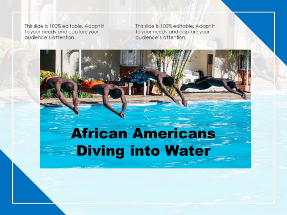 African Americans Diving Into Water Ppt PowerPoint Presentation Ideas Background Designs PDF