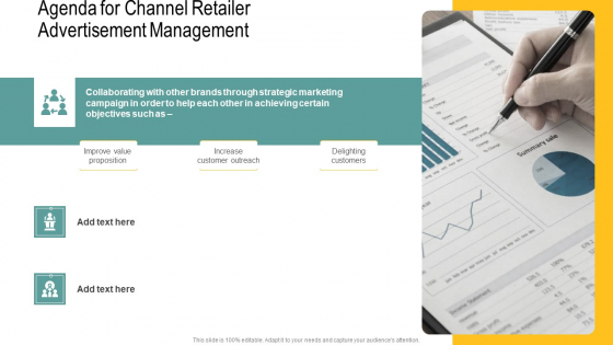 Agenda For Channel Retailer Advertisement Management Information PDF Agenda For Channel Retailer Advertisement Management Information PDF