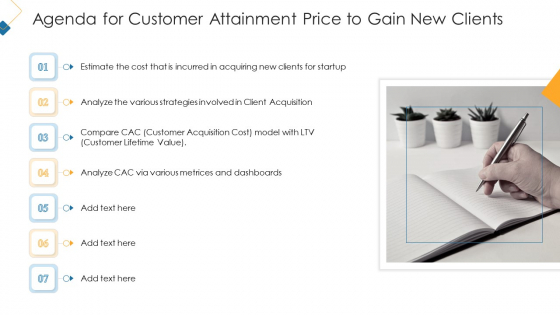 Agenda For Customer Attainment Price To Gain New Clients Ideas PDF Agenda For Customer Attainment Price To Gain New Clients Ideas PDF
