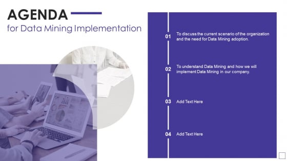 Agenda For Data Mining Implementation Ideas PDF Agenda For Data Mining Implementation Ideas PDF