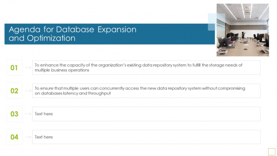 Agenda For Database Expansion And Optimization Ppt Gallery Graphics Template Agenda For Database Expansion And Optimization Ppt Gallery Graphics Template