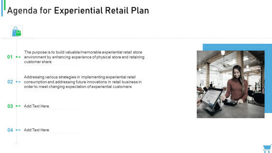 Agenda For Experiential Retail Plan Template PDF