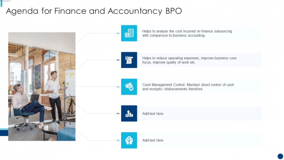 Agenda For Finance And Accountancy BPO Clipart PDF