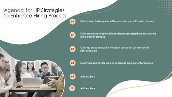 Agenda For HR Strategies To Enhance Hiring Process Ideas PDF