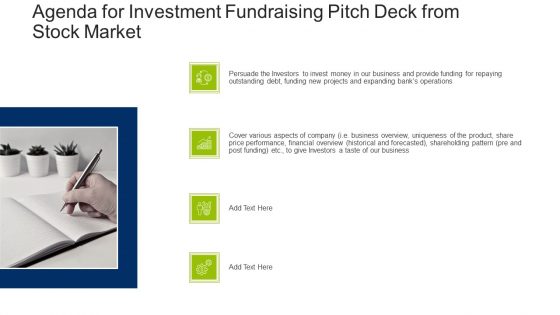 Agenda For Investment Fundraising Pitch Deck From Stock Market Pictures PDF Agenda For Investment Fundraising Pitch Deck From Stock Market Pictures PDF