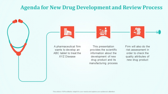 Agenda For New Drug Development And Review Process Diagrams PDF