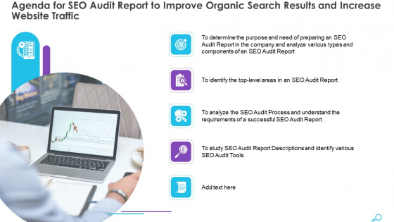 Agenda For SEO Audit Report To Improve Organic Search Results And Increase Website Traffic Introduction PDF