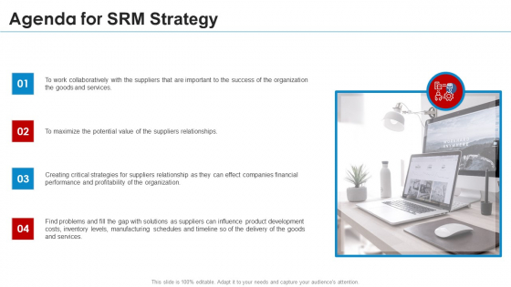 Agenda For SRM Strategy Introduction PDF Agenda For SRM Strategy Introduction PDF