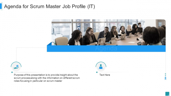 Agenda_For_Scrum_Master_Job_Profile_IT_Information_PDF_Slide_1