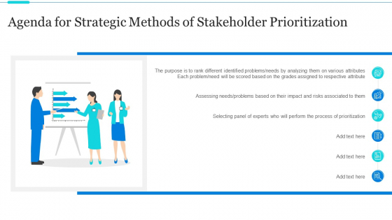 Agenda For Strategic Methods Of Stakeholder Prioritization Icons PDF Agenda For Strategic Methods Of Stakeholder Prioritization Icons PDF