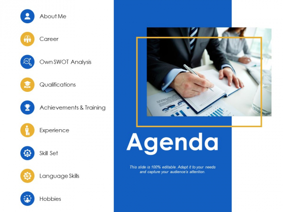 Agenda Training Experience Ppt Powerpoint Presentation Slides Topics
