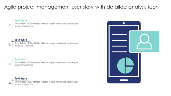 Agile Project Management User Story With Detailed Analysis Icon Rules PDF