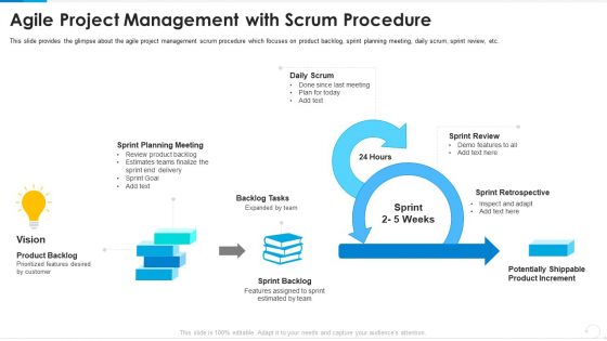 Agile Project Management With Scrum Procedure Brochure PDF Agile Project Management With Scrum Procedure Brochure PDF