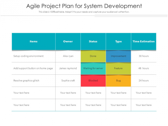 Agile Project Plan For System Development Ppt PowerPoint Presentation Outline Themes PDF Agile Project Plan For System Development Ppt PowerPoint Presentation Outline Themes PDF