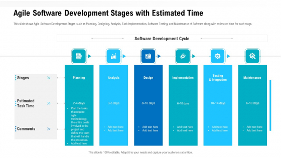 Agile Software Development Stages With Estimated Time Ppt Outline Summary PDF Agile Software Development Stages With Estimated Time Ppt Outline Summary PDF