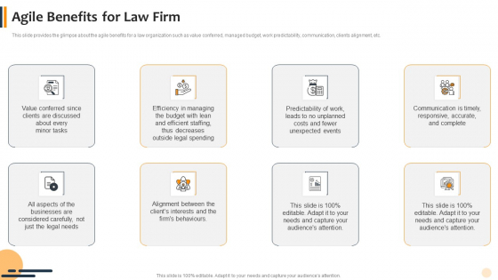 Agile Technique To Lawful Pitch And Proposals IT Agile Benefits For Law Firm Professional PDF