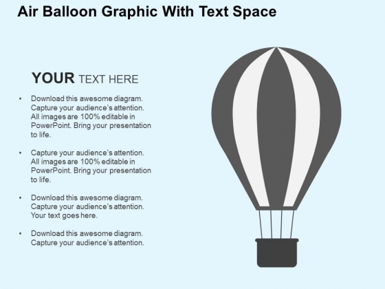 Air Balloon Graphic With Text Space Powerpoint Templates