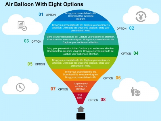 Air Balloon With Eight Options Powerpoint Templates Air Balloon With Eight Options Powerpoint Templates