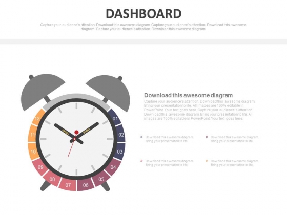 Alarm Clock Dashboard Design For Time Management Powerpoint Slides Alarm Clock Dashboard Design For Time Management Powerpoint Slides