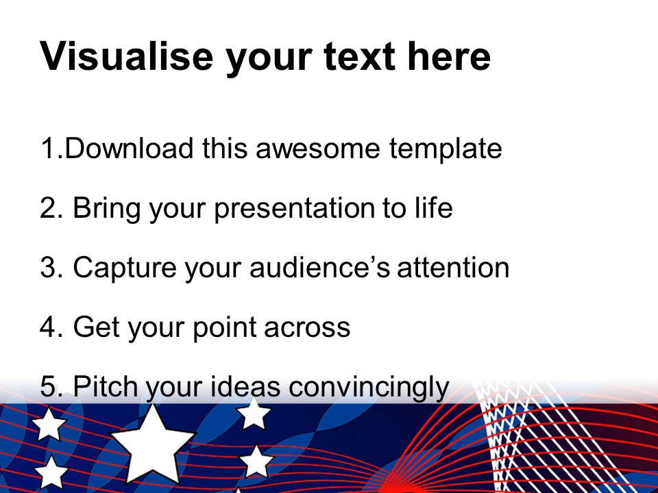 American Flag Free PowerPoint Slide pre designed adaptable