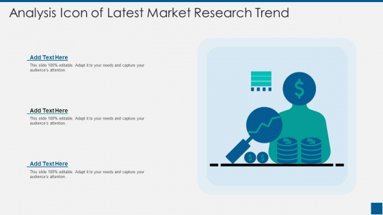 Analysis Icon Of Latest Market Research Trend Ppt PowerPoint Presentation File Images PDF