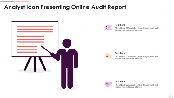 Analyst Icon Presenting Online Audit Report Icons PDF Analyst Icon Presenting Online Audit Report Icons PDF