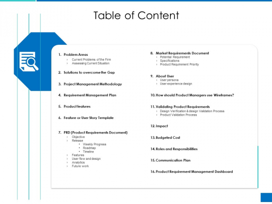 Analyzing Requirement Management Process Table Of Content Guidelines PDF Analyzing Requirement Management Process Table Of Content Guidelines PDF