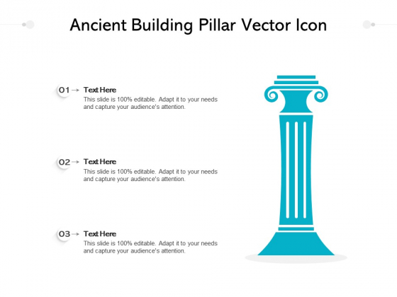 Ancient Building Pillar Vector Icon Ppt PowerPoint Presentation Icon Background Images PDF