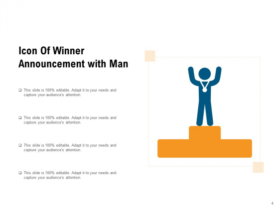 And The Winner Is Announcement Olympic Trophy Ppt PowerPoint Presentation Complete Deck engaging analytical