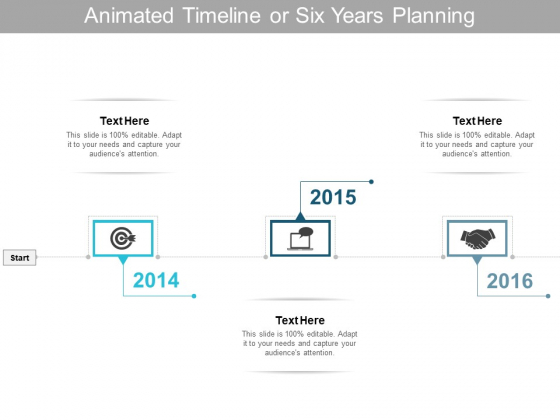 Animated Timeline Or Six Years Planning Ppt PowerPoint Presentation Show Design Inspiration