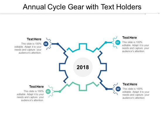 Annual Cycle Gear With Text Holders Ppt PowerPoint Presentation Styles Guidelines